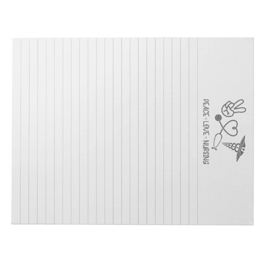 Peace Love Nursing Linded Notepad ノートパッド (正面)