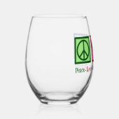 Peace Love OT職業セラピー ステムなしワイングラス (右)