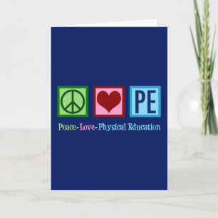Peace Love PE先生体育クリスマス シーズンカード