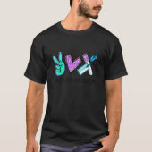 Peace Love Phlebotomy Phlebotomist Tech Technician Tシャツ (正面)