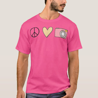 Peace Love Photography Tシャツ