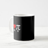 Peace Love Pi Happy Pi Day 3.14数学の恋人Pi Day コーヒーマグカップ (正面左)