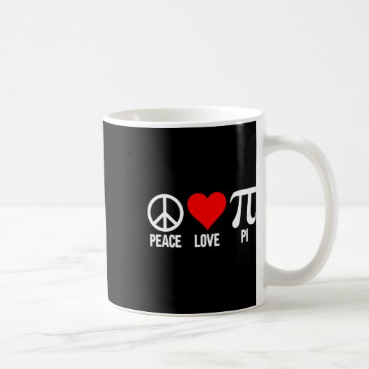 Peace Love Pi Happy Pi Day 3.14数学の恋人Pi Day コーヒーマグカップ (右)