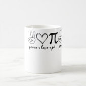 Peace Love Pi Math Love Pi Day Mathematics Math Te コーヒーマグカップ (中央)