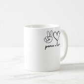 Peace Love Pi Math Love Pi Day Mathematics Math Te コーヒーマグカップ (正面右)