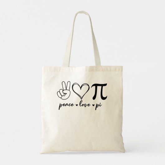 Peace Love Pi Math Love Pi Day Mathematics Math Te トートバッグ (裏面)