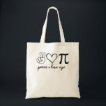 Peace Love Pi Math Love Pi Day Mathematics Math Te トートバッグ<br><div class="desc">Peace Love Pi Math Love Pi Day Mathematics Math先生</div>