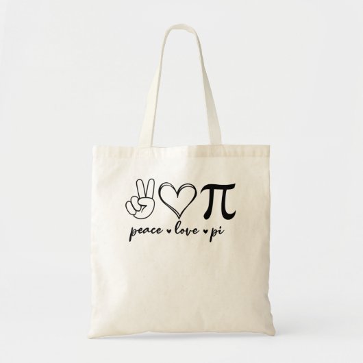 Peace Love Pi Math Love Pi Day Mathematics Math Te トートバッグ (正面)