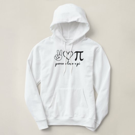 Peace Love Pi Math Love Pi Day Mathematics Math Te パーカ (デザイン正面)
