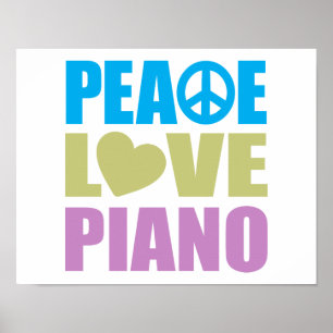 Peace Love Piano ポスター