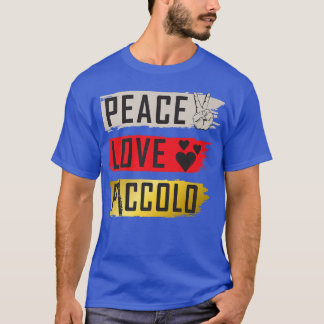 Peace Love Piccolo Marching Band Music Instrument  Tシャツ