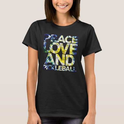 Peace Love Pickleball   Pickleball Player Fan Quot Tシャツ (正面)
