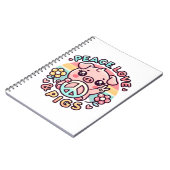 Peace Love & Pigsノートブック ノートブック (左側)