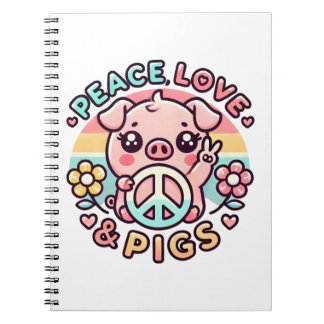 Peace Love & Pigsノートブック ノートブック