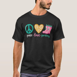 Peace, Love & Plants Cheerful Gardening Tシャツ