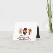 Peace Love PM&Rノートカード空白のグリーティングカード カード (裏面)