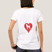 Peace Love Poodle女性のTシャツ Tシャツ (裏面)