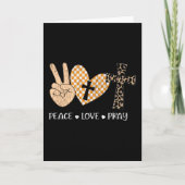 Peace Love Pray Thanksgiving Christmas Christian カード (正面)