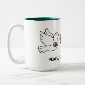 Peace, Love & Presents Christmas ツートーンマグカップ (左)
