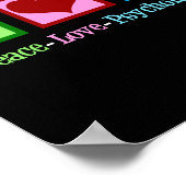 Peace Love Psychology Cute Psychologist  ポスター (角)