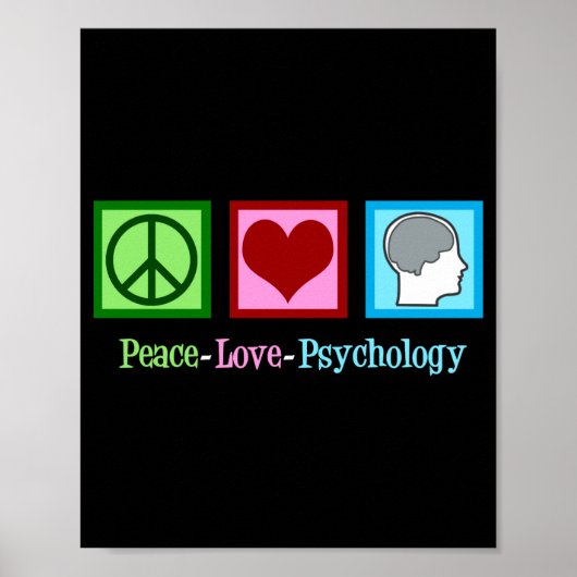 Peace Love Psychology Cute Psychologist  ポスター (正面)