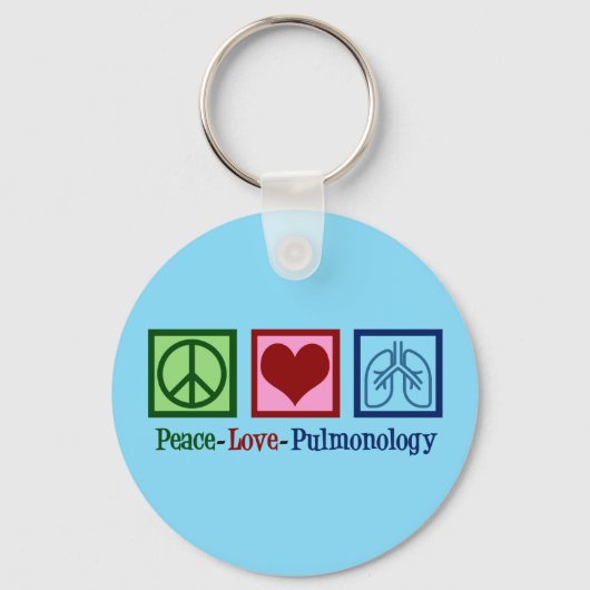 Peace Love Pulmonology キーホルダー (正面)