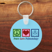 Peace Love Pulmonology キーホルダー (正面)