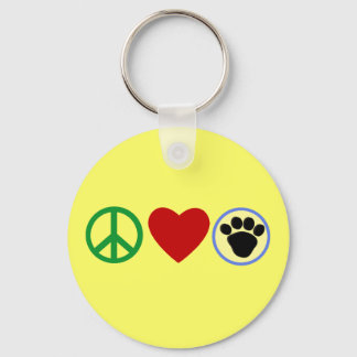 Peace Love Puppy Paws Tシャツ、ギフト キーホルダー