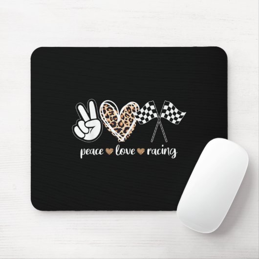 Peace Love Racing  マウスパッド (マウス)