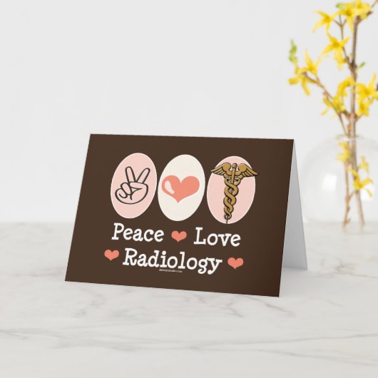 Peace Love Radyaly Greeting Card カード (黄色い花)