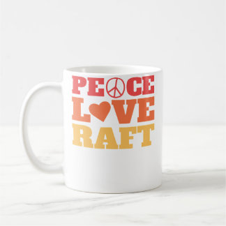 Peace Love Raft - River Rafting コーヒーマグカップ