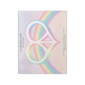 Peace & Love Rainbow 11インチx 8.5インチメモ帳 ノートパッド (回転)