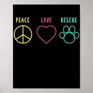 Peace Love Rescue  Adoption Animal Shelter ポスター