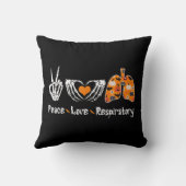 Peace Love Respiratory Therapist Skeleton Fun Hall クッション (裏面)