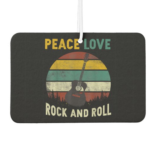 Peace Love & Rock & Guitar転が Player Guitarist V カーエアーフレッシュナー (正面)