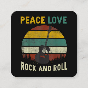 Peace Love & Rock & Guitar転が Player Guitarist V スクエア名刺