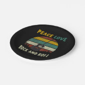 Peace Love & Rock & Guitar転が Player Guitarist V ペーパープレート (アングル)