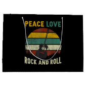 Peace Love & Rock & Guitar転が Player Guitarist V ラージペーパーバッグ (裏面)