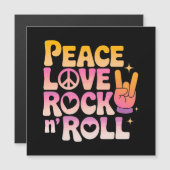 Peace Love Rock n Roll – 音楽 – インスパイアタイポグラフィ (正面/裏面)