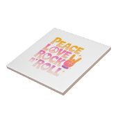 Peace Love Rock n Roll – 音楽 – インスパイアタイポグラフィ タイル (側面)