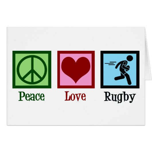 Peace Love Rugby Team Holiday Card (正面横)