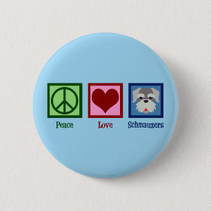Peace Love Schnauzers 缶バッジ