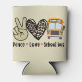 Peace, Love, School Bus 缶クーラー (正面)