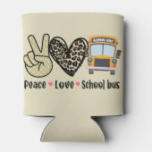 Peace, Love, School Bus 缶クーラー (裏面)
