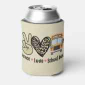 Peace, Love, School Bus 缶クーラー (缶裏面)