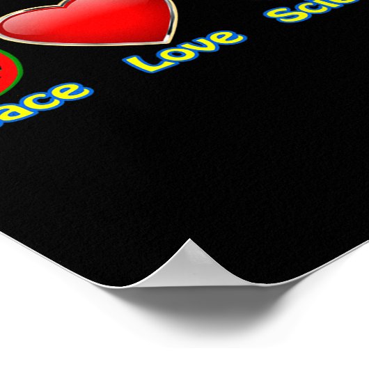 Peace Love Science  ポスター (角)