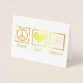 Peace Love Science Beautiful Scientist Gold 箔カード (正面)