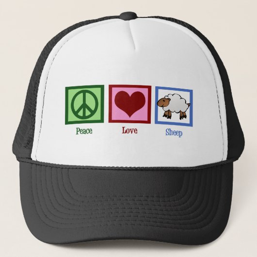 Peace Love Sheep キャップ (正面)