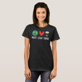 Peace Love Shine非バイナリ非バイナリEnby Nbフラグ Tシャツ (正面フル)