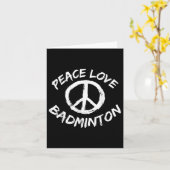 Peace Love Shuttle Saying Outfit Peace Love Badmin カード (黄色い花)
